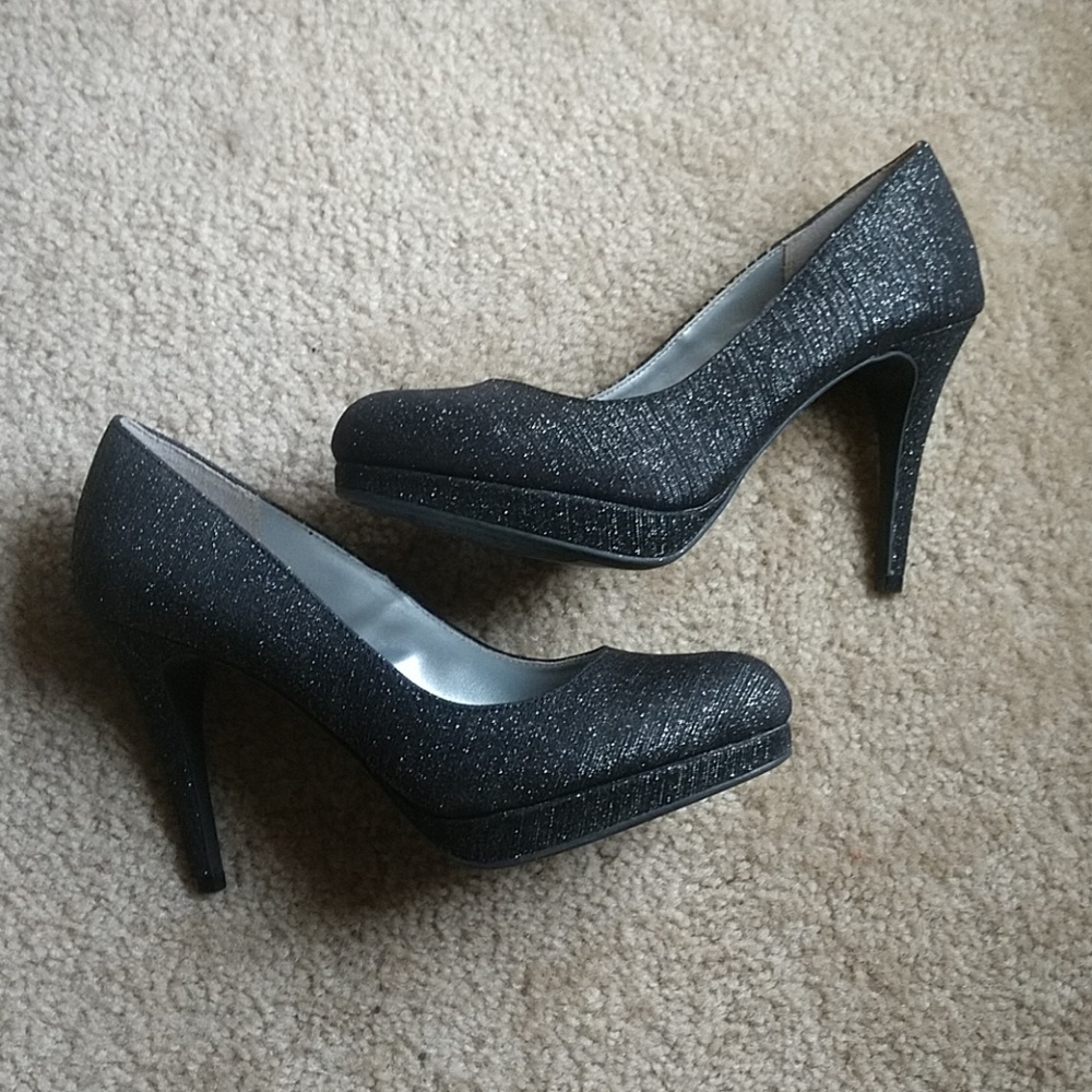 Never worn glittery heels